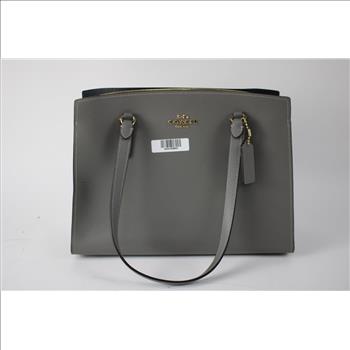 Coach Gray Leather Hand Bag Purse