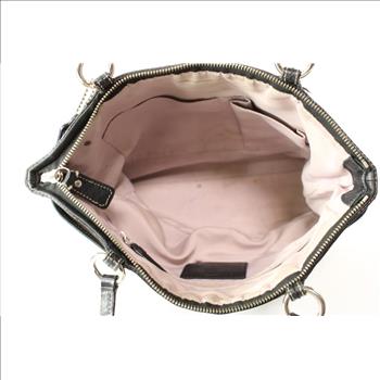 Coach Horse 7 Carriage Logo Tote Shoulder Handbag, Black