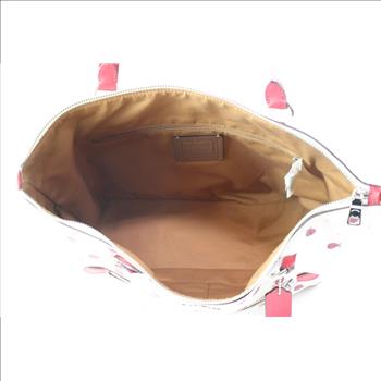 Coach Ladybug & Hearts Tote Handbag, Red/White