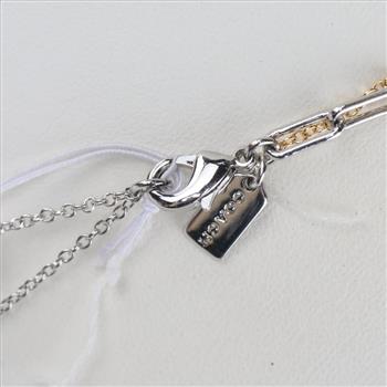 Coach Lock & Key Layered Charm Necklace