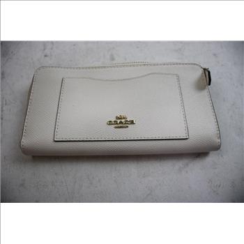Coach Long Zip Wallet, White