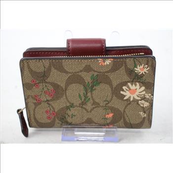 Coach Medium Corner Zip Wallet Wildflower Print
