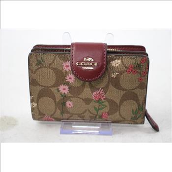 Coach Medium Corner Zip Wallet Wildflower Print
