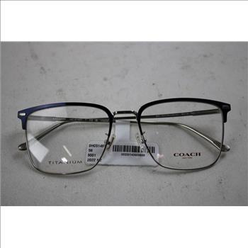 Coach Men's Lightweight Titanium Dark Navy/Silver Eyeglasses