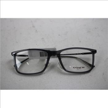 Coach Men's Rectangle Frames With Transparent Dark Grey Eyeglasses