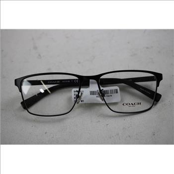 Coach Men's Squared Matte Black Framed Eyeglasses