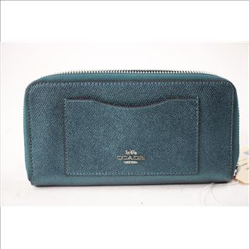 Coach Metallic Long Zipper Wallet