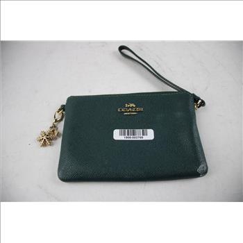 Coach Olive Green Leather Hand Wallet