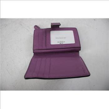 Coach Purple Leather Hand Wallet