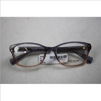 Coach Rectangle Full-Rim Acetate Eyeglasses, Shimmer Violet Peach Gradient