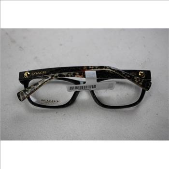 Coach Rectangular Glitter Black/Wild Beast Framed Eyeglasses