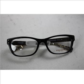 Coach Rectangular Glitter Black/Wild Beast Framed Eyeglasses