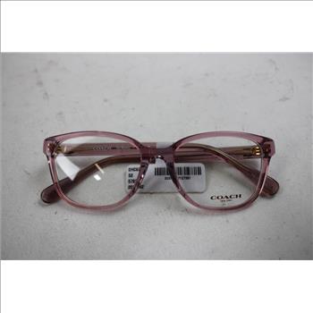 Coach Rounded Transparent Rose/Blush Framed Eyeglasses