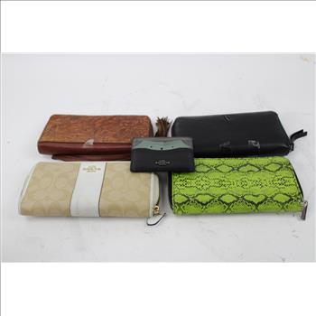 Coach, Shyanne, And More Zipper Wallets And Card Holder, 5 Pieces