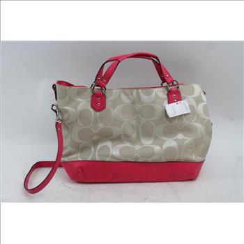Coach Signature Hot Pink Satchel Handbag