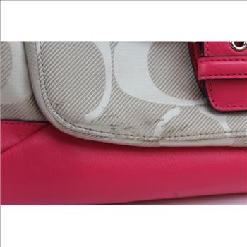 Coach Signature Hot Pink Satchel Handbag