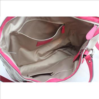 Coach Signature Hot Pink Satchel Handbag