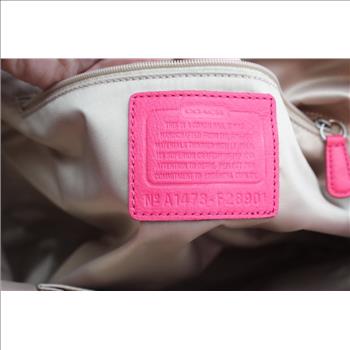 Coach Signature Hot Pink Satchel Handbag