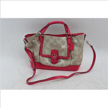 Coach Signature Hot Pink Satchel Handbag