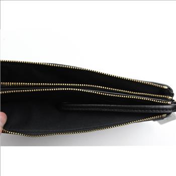 Coach Signature PVC Double Zip Wallet Wristlet