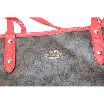 Coach Signature Reversible City Tote/Travel Pouch