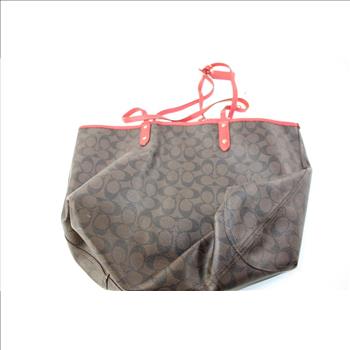 Coach Signature Reversible City Tote/Travel Pouch