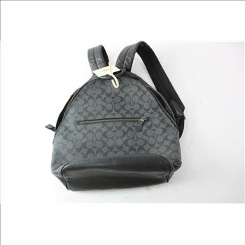 Coach Slim Backpack In Signature Canvas, Black