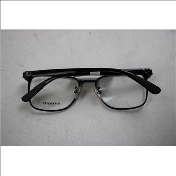 Coach Squared Black Metal Eyeglasses