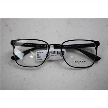 Coach Squared Black Metal Eyeglasses