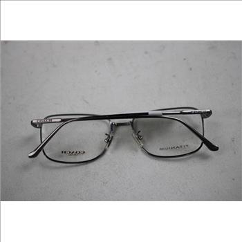Coach Squared Gunmetal Titanium Framed Eyeglasses