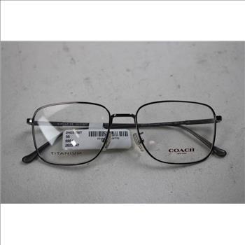Coach Squared Gunmetal Titanium Framed Eyeglasses
