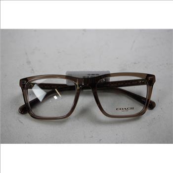 Coach Squared Transparent Pecan Eyeglasses
