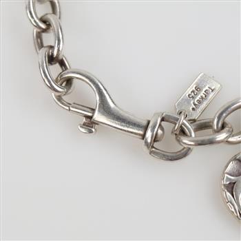 Coach Sterling Silver Chain With Heart Charm