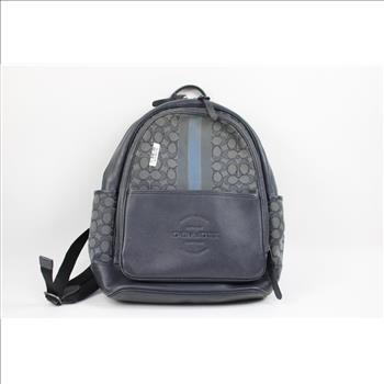 Coach Thompson Backpack In Signature Jacquard With Varsity Stripe Blue