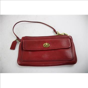 Coach Velvet Leather Hand Zipper Wallet