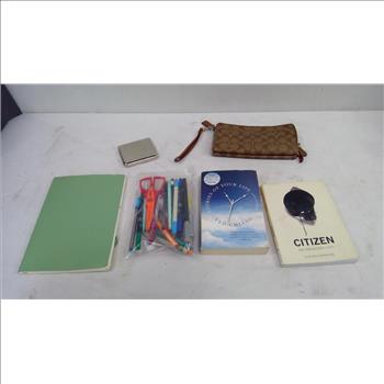 Coach Wallet, Misc Books, Pencils  And Stationary