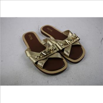 Coach White Sandals, Size 6, Michael Kors Brown Sandals, 6M, 2 Pieces
