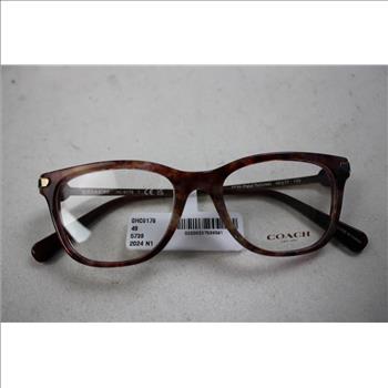 Coach Women's Full-Rim Acetate Rectangular, Petal Tortoise