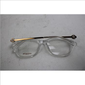 Coach Women's Full-Rim Cat-Eye Metal/Acetate Eyeglasses, Clear