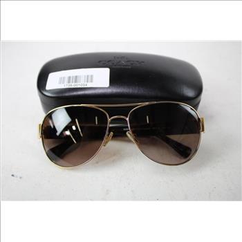 Coach Women's Gold/Dark Tortoise Sunglasses