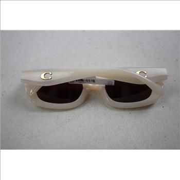 Coach Women's Rectangle Sunglasses, Milky Cloud