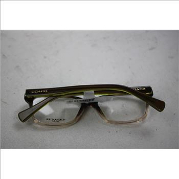 Coach Women's Rectangular Acetate Eyeglasses, Olive Brown Gradient/Olive