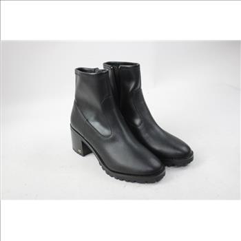 Coach Women's Size 10M Leather Bootie, Black