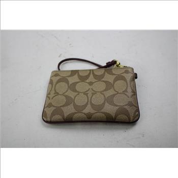 Coach Wristlet Pouch Bag, Light Brown/Pink