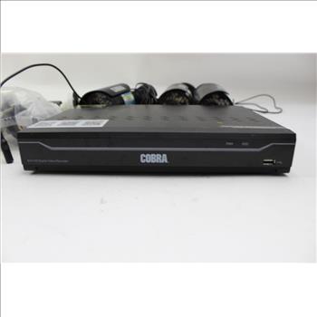 Cobra 8CH DVR, Cobra Cameras, Remote, Cables 5+ Items: