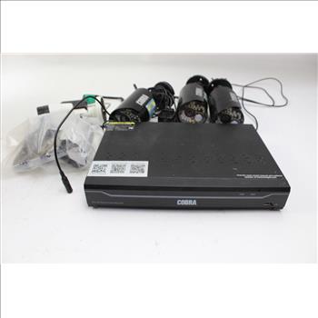 Cobra 8CH DVR, Cobra Cameras, Remote, Cables 5+ Items:
