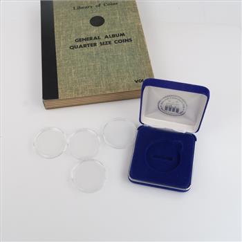 Coin Book And Cases, 6 Pieces