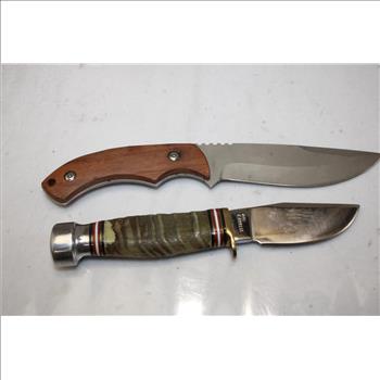 Coleman And Steel Warrior Fixed Blade Knives With Sheaths, 2 Pieces