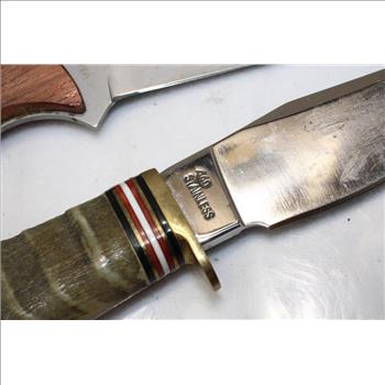 Coleman And Steel Warrior Fixed Blade Knives With Sheaths, 2 Pieces