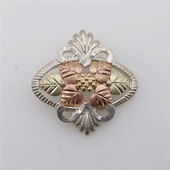 Coleman Black Hill Co. Two Tone Gold And Sterling Silver Pendant